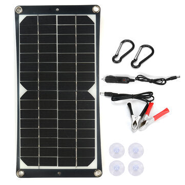 40W Flexible Monocrystalline Solar Panel 18V Battery Charger Kit For Car Van