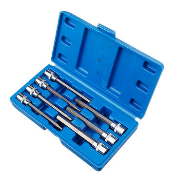 Drillpro 7Pcs 3/8" Drive Long Reach Hex Bit Socket Set 3-10mm CR-V Screwdriver Head Set