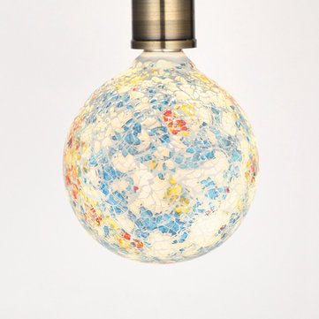 TFN-G125JZH Vintage 4W E27 1800K Warm White 2835 G125 Tiffany Glass LED Light Bulb Home Lamp AC85-26