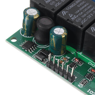 IO25D04 4CH DC 6V-24V Flip-Flop Latch Relay Module Bistable Self-locking Electronic Switch Low Pulse