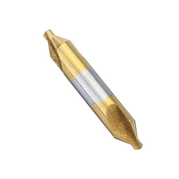 Drillpro 6pcs HSS Center Drill Bit 1/1.5/2/2.5/3/5mm 60 Degree Titanium Coated Countersink Drill Bit