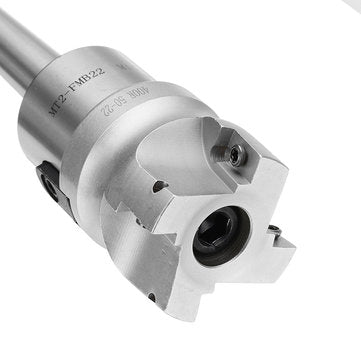 Drillpro MT2 M10 400R 50mm Face End Mill Cutter with 4pcs Blue Nano APMT1604 Carbide Inserts