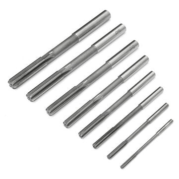 8pcs 3/4/5/6/7/8/9/10mm HSS Straight Shank Chucking Reamer Set Milling Cutter Tool