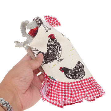 Chicken Hen Figure Saddle Apron Feather Wing Back Cotton Warm Jacket Protection Aprons