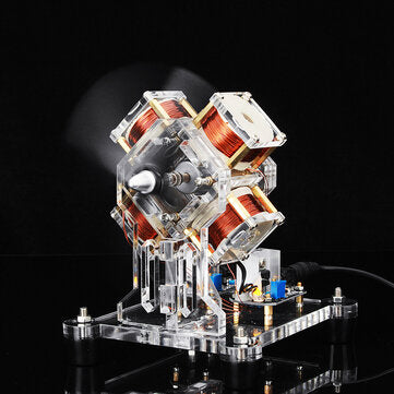 Four Coil Brushless Motor Fan Blade High-speed Turbine Hall Electric Machine Model