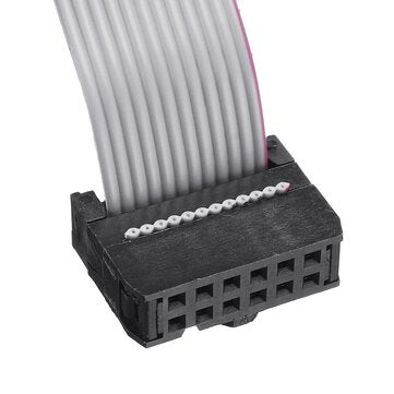 5Pcs 2.54mm FC-12P IDC Flat Gray Cable LED Screen Connected to JTAG Download Cable