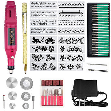 70PCS Electric Polishing Pen Metal Glass Carving Tool Nail Drill Manicure Pedicure... (PLUG: EUPLUG)