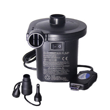 Electric USB Air Inflation Suction Pump Compressor Portable Ultra-quiet Rechargeable Inflator With 3