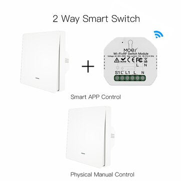 MoesHouse Mini DIY WiFi RF433 Smart Relay Switch Module Smart Life/Tuya App Control for  Alexa Googl