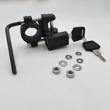 Universal Motorcycle Helmet Lock Aluminum Alloy Locks with Keys For 7/8" 22mm Handle Bar Motorbike D
