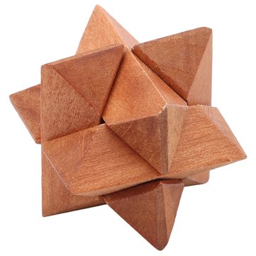 Wooden Kong Ming Lock Game Toys IQ Brain Teaser Interlocking Early Educational Puzzles Toy For Child