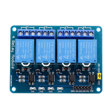 5pcs 5V 4 Channel Relay Module PIC ARM DSP AVR MSP430 Blue Geekcreit for Arduino - products that wor