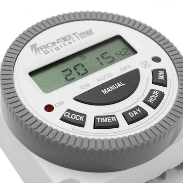 AC 220V-240V Digital LCD Power Programmable Timer Electronic Time Switch
