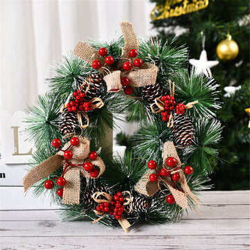 Gangzhilian Christmas Wreath Chirstmas Home Decoration Wreath Creative Mutipl... (SHAPE: THREEKNOTS)