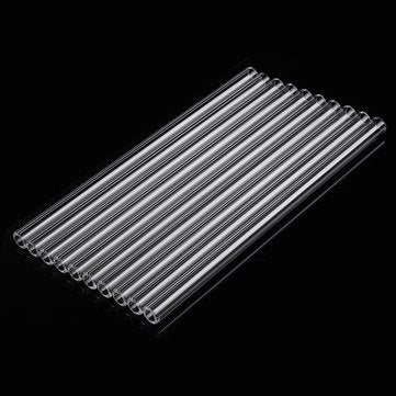 10Pcs Length 150mm OD 7mm 1mm Thick Wall Borosilicate Glass Blowing Tube Lab Tubes