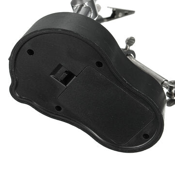 LED Light Soldering Iron Stand Holder Helping Hands Magnifying Glass Magnifier
