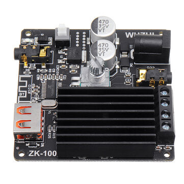 ZK-1002M 100W+100W Bluetooth 5.0 Power Audio Amplifier board Stereo AMP Amplificador Home Theater AU