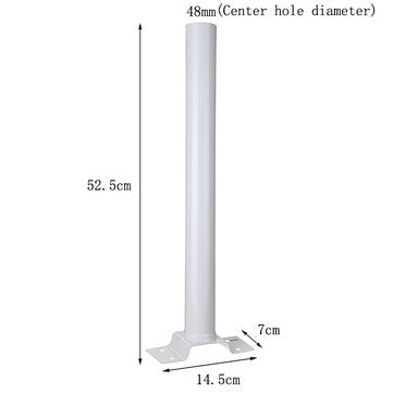 52.5cm Metal Light Pole Rods For Solar Street Lights Outdoors Lamp Tube