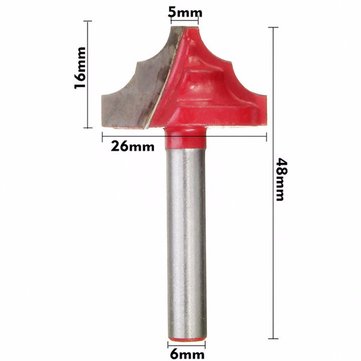 6mm x 26mm CNC Carbide End Mill Cutter Woodworing Router Bit