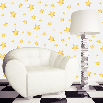 Removable Vinyl Stars Wall Sticker Window Sticker Home Nursery Room Kids Shop Art ... (COLOR.: GOLD)