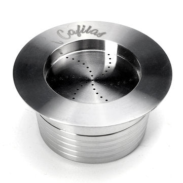 Stainless Steel Refillable Coffee Capsule Cup Reusable Coffee Pods w/ Pods Holder Spoon Brush for La