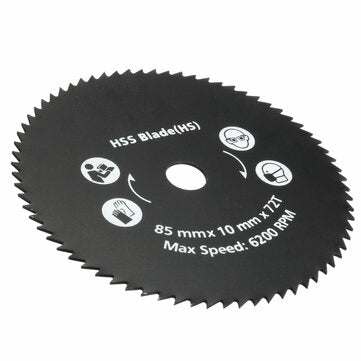 85mm 72 Teeth HSS Circular Saw Blade Rotary Cutting Disc Wheel For Rotary Tool