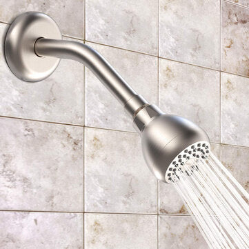 High Pressure Shower Head 3 Inch Brushed Nickel Anti-clog Anti-leak Shower Head Adjustable Metal Swi