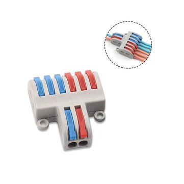 10PCS Two-in-six-out-quick Connector Docking Lamp Wire Connection Terminal