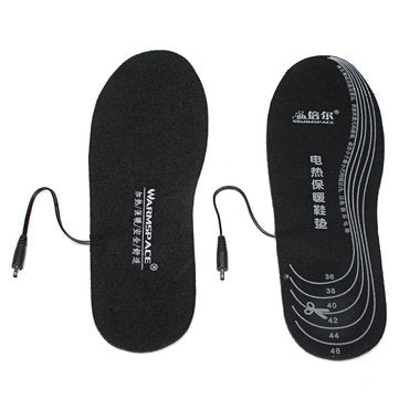 WARMSPACE Electric Heated Shoe Insole Foot Warmer Heater Feet Warm Socks Boot + 2 Battery