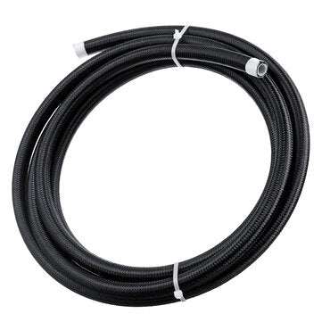 AN3/AN4/AN6/AN8/AN10 10FT Fuel Hose Oil Gas Line PTFE Nylon Stainless Steel Braided Hose (TYPE: AN8)