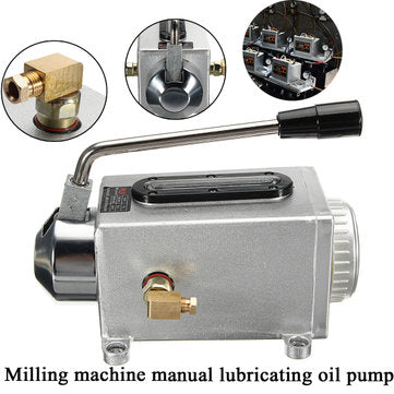 Y-8 Lubricating Manual Oil Pump Hand Lubrication 0.5L CNC 6mm Double Outlet Port