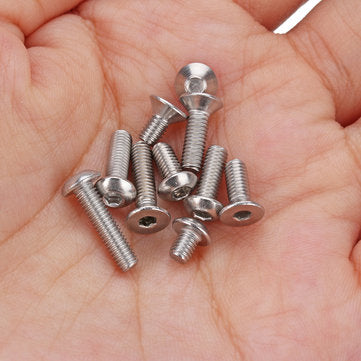 Suleve M3SH9 700Pcs M3 304 Stainless Steel Machine Screw Hex Socket Flat&Button Head Bolt Assortm