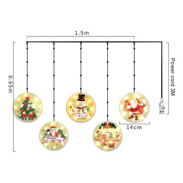 USB Hanging 3D Christmas LED String Light Novelty Decorative Light with Remote Control for Festival