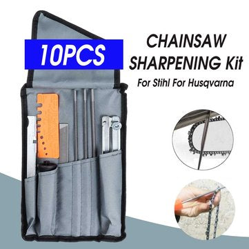 10x Chain Saw Sharpening File Filing Kit Files Tool Chain Sharpener For Husqvarna