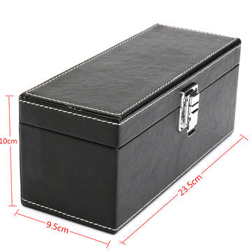 Storage Box Case Coin Holder Black PU Leather for Slab Certified Coin 20Pcs Capsules