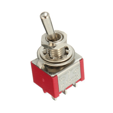 5pcs Red Toggle Switch DPDT On-Off-On 6 PINs 3 Position 5A 120V /2A 250V AC