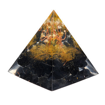 Orgone Pyramid Energy Generator Tower Home Reiki Healing Crystal 60x56x56mm Decorations