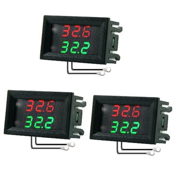 3Pcs DC 4-28V 5V 12V 0.28 inch 0.28 " LED Display Dual Red+Green Digital Temperature Sensor Thermome