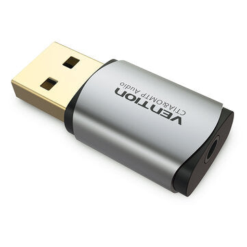 Vention CDLHO 2 in 1 Sound Card USB Audio Interface External Sound Card USB Adapt... (COLOR: SILVER)