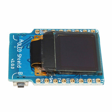 3Pcs Geekcreit OLED Shield V2.0.0 For Wemos D1 Mini 0.66" Inch 64X48 IIC I2C Two Button