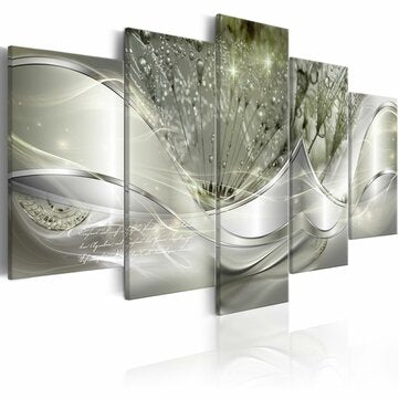 5pcs Hanging Painting Light Green Canvas Wall Art Print Painting home decor abstract Wall Art Pictur