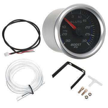 Universal 52mm Turbo Boost Pressure Pointer Gauge Meter Dials -30~30PSI LED