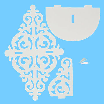 White Filigree Style Wall Shelf Shabby Chic Simple Candle Home Decorations Holder