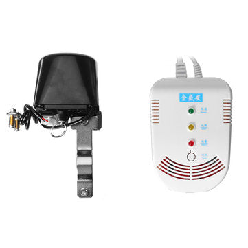 Home Gas Leak Detector Alarm System Automatic Manipulator Shut Off Valve Device