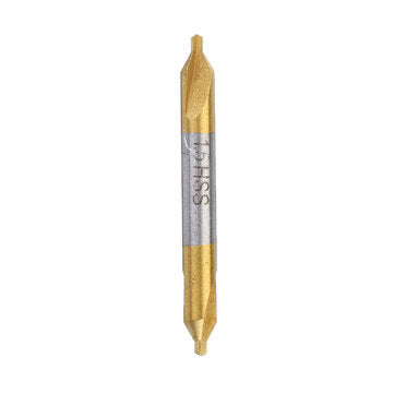 Drillpro 6pcs HSS Center Drill Bit 1/1.5/2/2.5/3/5mm 60 Degree Titanium Coated Countersink Drill Bit