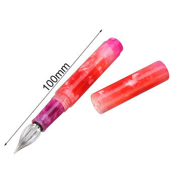 Delike Alpha Resin Fountain Pen DELIKE M Nib 1cm Pouch Boddy Pen with Gift Box Stationery