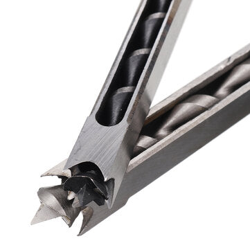 Drillpro 4pcs Square Hole Drill Bits Woodworking Auger Mortising Chisel Set Kit 1/4 to 1/2 Inch Tool