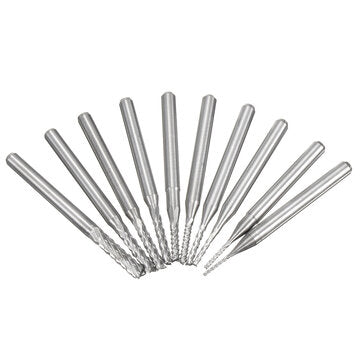Drillpro DB-M8 10pcs 0.8-3mm Carbide PCB Drill Bits Engraving Milling Cutter for CNC Rotary Burrs