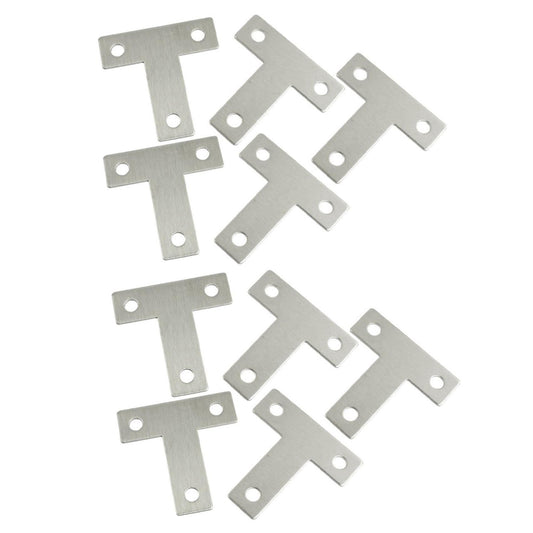 5 Pcs Angle Plate Corner Brace Flat T Shape Repair Bracket