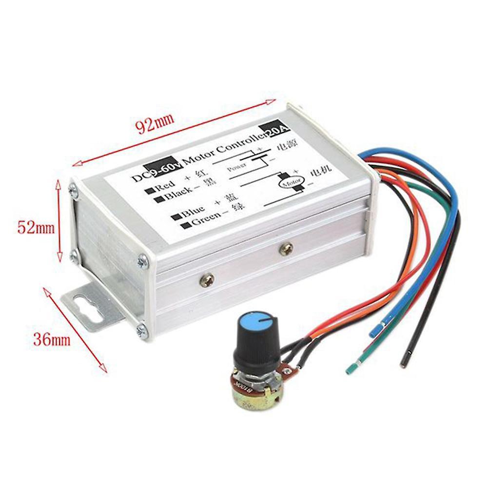 Dc9v 12v 24v 48v 60v 20a Pwm Motor Speed Controller 0-1200w